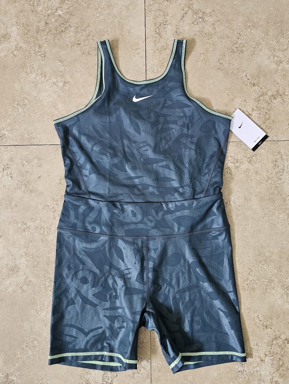 RARE Womens Nike Sleeveless Racerback Tennis Bodysuit Romper DX5937-328